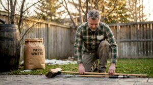 Homeowner organizes Calgary backyard cleanup tools