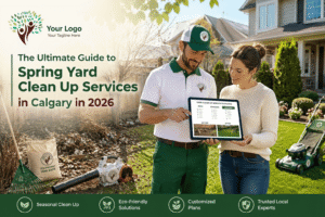 spring yard clean up services in Calgary