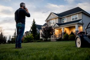 Calgary homeowner calling about lawn care