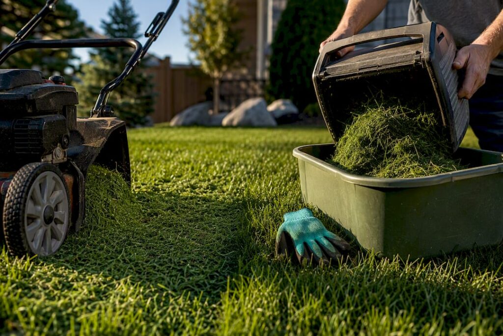 Mulched and bagged lawn clippings compared